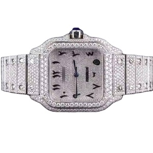 High-End Moissanite Diamond Diver Classic Luxury Fashion Stainless Steel <b>Digital</b> <b>Watch</b> Sapphire Glass 30M Waterproof 20mm Band - Product Image 1