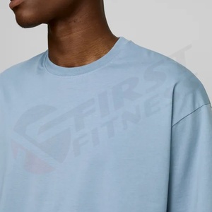 Camiseta de algodón personalizada para hombre, cuello en V, manga corta, corte regular, teñida, antiencogimiento, 230 g/m², estilo urbano - Product Image 2