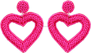 Boucles d'oreilles pendantes unisexes faites à la main, brodées de perles multicolores, style classique, taille personnalisée, bijoux de mode indiens - Product Image 3