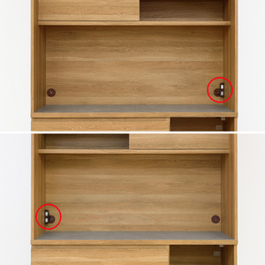 Meuble de rangement moderne en bois brun pour salon et bureau à domicile avec 2 tiroirs, 2 étagères et roulettes, marque Shirai - Product Image 6