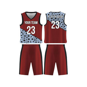Ensemble de maillots de basket personnalisés, col en V, sans manches, impression sublimée, rouge rose, vêtements d'équipe unisexes pour adultes, coupe athlétique respirante - Product Image 6