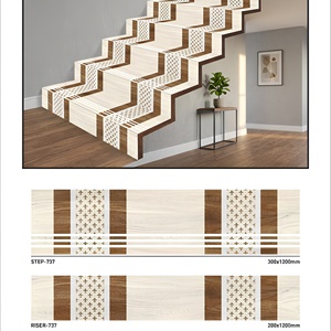 Luxe Vistaar marque finition mate bonne qualité plancher d'escalier en céramique carrelage en porcelaine émaillée nez d'escalier, carrelage en porcelaine pour escaliers - Product Image 1