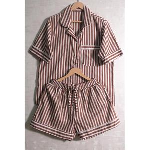 Conjunto de Pijama Sexy para Mujer, Informal, de Algodón, Manga Corta, Estampado Floral, Ropa de Dormir de Verano, Suave y Transpirable, de Secado Rápido, Lavinas - Product Image 6
