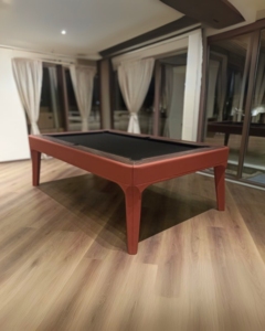 Mesa de Billar Convertible 3 en 1 Negroni con Tablero de Pizarra y Tapa de Comedor, Superventas, Tapizada en Cuero, con Mesa de Comedor y Billar Convertibles - Product Image 6