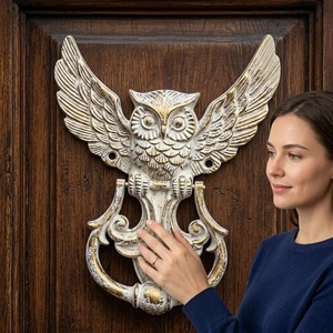 Battant de porte traditionnel en fonte motif cheval, écologique, étanche, auto-adhésif, pour entrée intérieure, fixation murale, design durable - Product Image 1