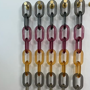 High Quality Handmade Resin Link Chain For Wall Decore Hollow <b>Big</b> Chunky Long Handcrafted Art Necklace Chain Home BY MULTI CRAFT - Product Image 1