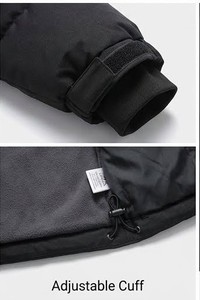 Puffer Jacket <b>Men's</b> Solid <b>Black</b> Stand Collar Zipper Windproof Thick Winter Warm <b>Coat</b> supplier from Bangladesh - Product Image 5
