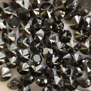 เพชรธรรมชาติแบบหลวมประกายเพชรขนาด2มม. สีดำดาวขนาดเล็กและระยะประชิด - Product Image 1