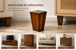 Pata de Mueble Cuadrada de Madera Maciza para Mesa, Estilo Tradicional, Pie de Repuesto Resistente, Pata de Sofá de Madera Maciza - Product Image 4