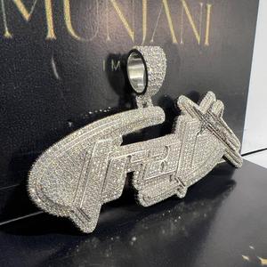 IGI Certified Custom VVS Diamond Charm Hip Hop Style Iced <b>Initial</b> <b>Pendant</b> Men Women Party Fine Jewelry - Product Image 1