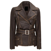 Veste en cuir d'hiver pour femmes de haute qualité - Tailles plus grandes, couleurs et logo personnalisables, vente chaude
