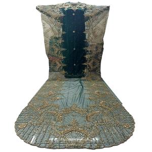 Conjunto de Dirac de Lujo para Novia Somalí - Elegante Chifón Bordado Floral Ligero y Ecológico de Manga Larga para Verano, Primavera y Otoño - Product Image 3