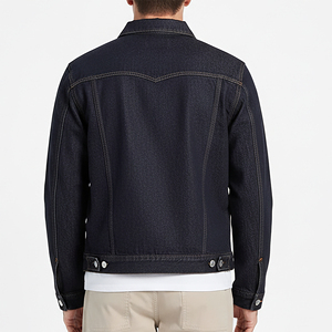 แจ็คเก็ตยีนส์วินเทจทรงยาวสไตล์สตรีทแฟชั่นสำหรับผู้ชาย รุ่นใหม่ล่าสุดประจำปี 2025 ลุคเท่ๆ ล้างสีแบบแอซิดวอช มีกระเป๋าหลายช่องด้านหน้า - Product Image 3