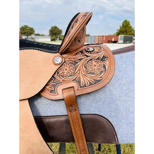 Selle d'équitation en cuir sur mesure, selle d'équitation western professionnelle avec sangles réglables, siège confortable et de qualité supérieure - Product Image 5
