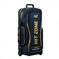 Sac de sport professionnel Hit Zone pour le cricket, grande capacité, avec système de chariot, matériau robuste, idéal pour les voyages