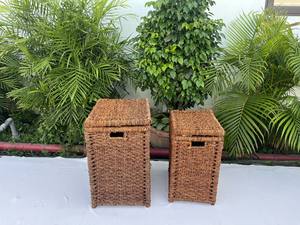 Ensemble de boîtes de rangement en jonc de mer tissé à la main avec couvercle, capacité de 20 à 35 L, durable, écologique, design rustique, fabriqué à Hanoï, pour la maison et le bureau - Product Image 5