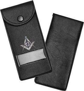Étui de rangement pour bijoux de la franc-maçonnerie en cuir avec doublure douce pour bijoux, épingles et insignes de loge maçonnique - Royal - Product Image 3