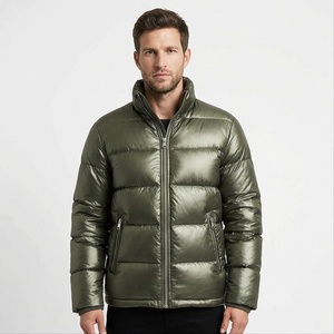 Chaqueta acolchada para hombre hecha a medida, abrigo de invierno impermeable de alta calidad con decoración de piel, precio al por mayor, pluma de plumón de pato - Product Image 1