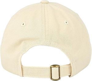 Casquette de baseball vert crème contrastant à 6 panneaux, réglable, en sergé, unisexe, décontractée - Product Image 4