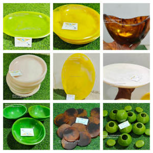 Bandeja de madera multicolor moderna de lujo para el hogar Hotel boda Navidad mesa de hospitalidad única con bandejas decorativas de remolino verde - Product Image 6