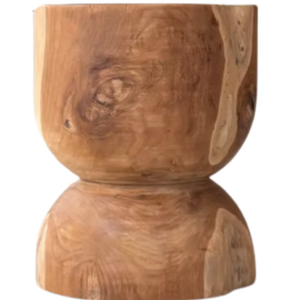 Tabouret de salon en teck d'inspiration scandinave avec finition écologique pour appartement, salon, villa et intérieurs commerciaux - Product Image 3