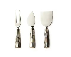 Copper Handle <b>Cheese</b> <b>Knife</b> <b>Set</b> Stainless Steel Blade Charcuterie Tools Durable Hand Wash Only - Product Image 3