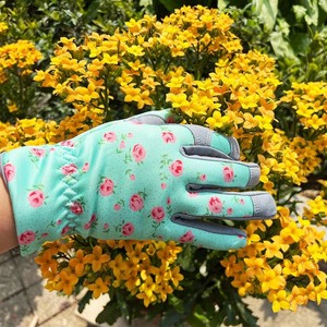 New Promotion Hot Style Half Leather Short <b>Gloves</b> Gardening Protection Breathable and Flexibility Green Thumbs Gardening <b>Gloves</b> - Product Image 4