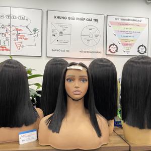 PRECIO AL POR MAYOR: Peluca Bob con raya al medio, extensiones de cabello humano 100% vietnamita, lista para enviar - Product Image 3