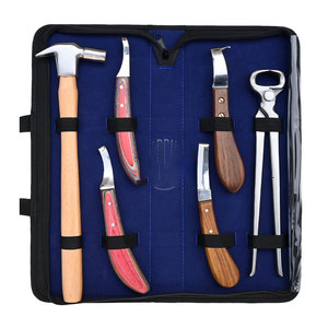 Professional Farrier Tools Kit 12 Inch Hoof Nipper Clincher Nail <b>Puller</b> Loop Knife Hammer Durable Horseshoeing Equipment Sets - Product Image 1
