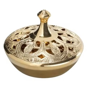 Traditional Look Brass Incense <b>Burner</b> Gold Finish Aromatic Diffuser All-Season Use Meditation Temple Worship Prayer Room Decor - Product Image 4