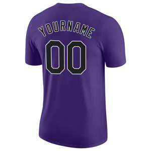 Maillots de baseball haut de gamme avec chemises en mesh de qualité supérieure et maillots à col rond à manches courtes de couleur violette - Product Image 3
