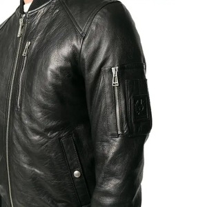 Hot Selling Men's <b>Winter</b> <b>Leather</b> <b>Jackets</b> Stand Breathable Windproof Waterproof Eco-Friendly High Street Men's <b>Leather</b> <b>Jacket</b> - Product Image 5