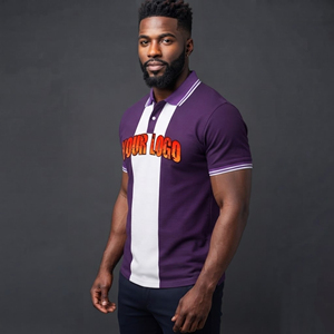 Camiseta polo hip hop para hombre, fabricada por OEM/ODM, 100% algodón piqué, tejido transpirable, suave al tacto, cómoda, con logotipo bordado personalizado. - Product Image 5