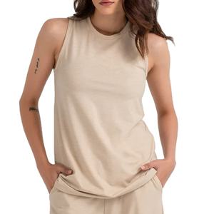 Débardeur sexy sans manches à col rond pour femmes, quantité minimale de commande bas, de meilleure qualité, logo personnalisé, 2024, prix d'usine, couleur unie - Product Image 1