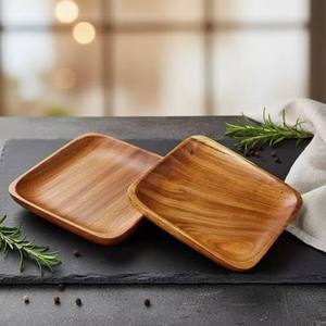 Plato de Madera Ecológico en Forma de Árbol, Pintado a Mano, para Servir Alimentos, Tabla Artesanal para Charcutería y Postres - Product Image 6
