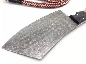 OEM High Carbon 7 Inch Meat Cleaver Damascus <b>Knives</b> VG10 Steel <b>Kitchen</b> Cleaver <b>Knife</b> with Wooden Handle - Product Image 4