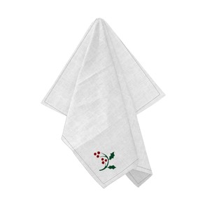 Serviette en coton brodée pour la décoration de table, style classique, serviette pour Noël avec taille et logo personnalisés - Product Image 4