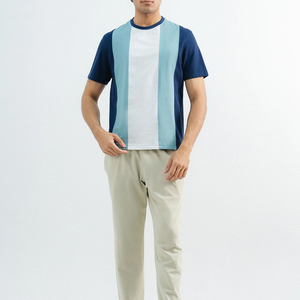 เสื้อยืดออกกำลังกายผู้ชาย คอกลม ทรงเข้ารูป ระบายอากาศได้ดี พิมพ์ลายได้ตามต้องการ ผลิตจากผ้าโพลีเอสเตอร์/คอตตอนคุณภาพสูง สีพื้น - Product Image 4