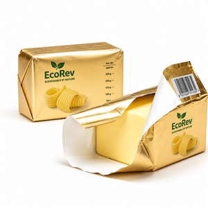 ECOREV ECO14 OEM Food Grade Aluminum Foil Laminated <b>Paper</b> Backed Soft Temper Roll for Butter <b>Wrapping</b> with 8011 & 1235 Alloy - Product Image 1