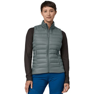 Dernier modèle Gilet long matelassé en toile d'hiver pour femme, avec logo personnalisé, style streetwear, vêtement d'extérieur tendance sans manches - Product Image 6