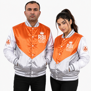 Vestes universitaires en satin, styles baseball et bomber, 100 % polyester, vêtements d'extérieur d'hiver - Product Image 4