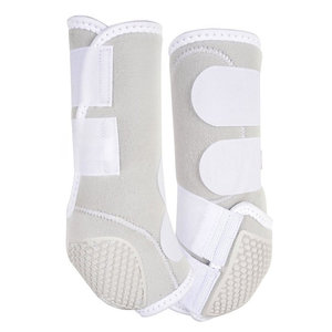 Protège-jambes pour chevaux en néoprène, bottes anti-mouches équestres avec coussinets en gel et fermeture Velcro pour l'équitation en extérieur - Product Image 1