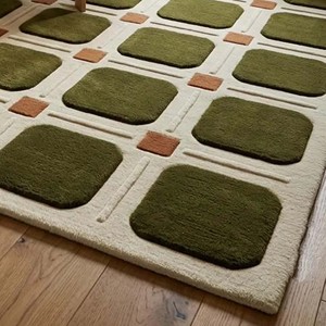 Tapis de luxe moderne en laine unie verte, tufté à la main, extra épais, adapté aux animaux domestiques, pour salon et chambre à coucher, décoratif - Product Image 3