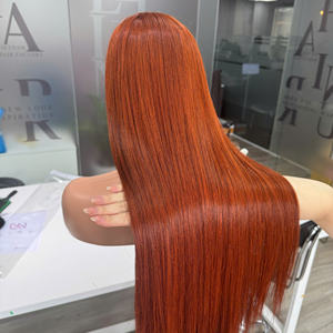 Precio al por mayor 100% Raw Virgin Vietnamita Humano Encaje Peluca Trama Hueso Recto Largo Cajun Color Super Doble Extensiones de cabello - Product Image 3