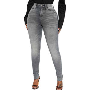 Service OEM - Jeans extensibles pour femmes - Coton bleu délavé - Pantalons longs pour femmes - Coton élastique - Jeans skinny décontractés pour femmes - Product Image 5