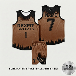 Conjunto de Uniforme de Baloncesto Sublimado Personalizado Rexfit Sports para Hombre y Jóvenes, Camiseta y Pantalones Cortos Transpirables para Entrenamiento y Partido, Ropa Deportiva OEM - Product Image 1