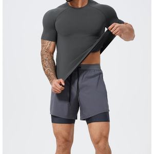 Camisetas de manga corta para hombre, 100% algodón, ligeras, de primera calidad, con logo personalizado, lisas, para exteriores, al por mayor, modernas. - Product Image 5