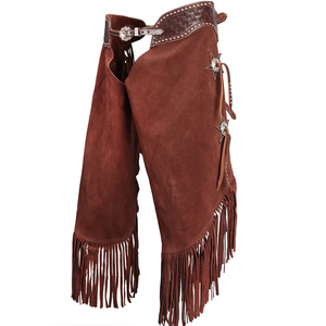 BAND BROTHERS - Chaps Vaqueros de Cuero Genuino 100% Suave y Transpirable para Hombre, de Alta Calidad, con Hebillas y Flecos Personalizables, para Equitación - Product Image 6