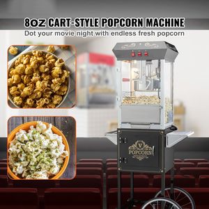 Macchina per Popcorn da 850W con Carrello, Pentola da 8 oz, 48 Tazze per Ciclo, Nuova Condizione, in Vetro Temperato, Attrezzata per la Preparazione di Popcorn - Product Image 2