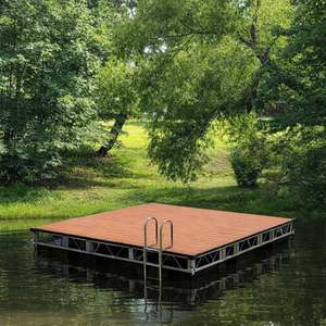 Plateforme flottante modulaire rectangulaire composite pour marinas, stations balnéaires, lacs, bateaux et accès en bord de mer - Product Image 2